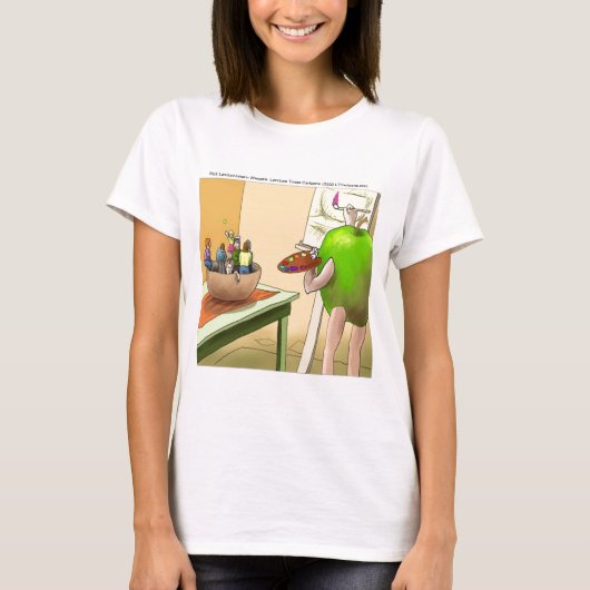 静物画の人々 楽しい漫画 Tシャツ (正面)