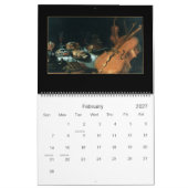 静物画アートのヴィンテージカレンダー 14枚 2 カレンダー (2月 2027)