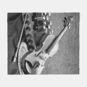 静物画素晴らしミュージシャンテクノ フリースブランケット (正面(横))