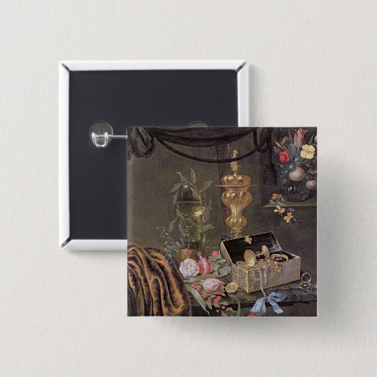 静物画2 缶バッジ (正面&裏面)