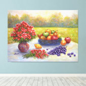 静物画(オリジナル油彩画) キャンバスプリント (インサイチュ (ウッドフロア))