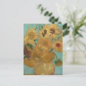静物画:ゴッホの花瓶と12本のひまわり ポストカード (スタンド正面)