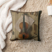 静物画、バイオリンおよび音楽 クッション (ブランケット)