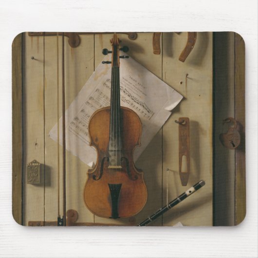 静物画、バイオリンおよび音楽 マウスパッド (正面)