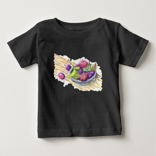 静物画 フルーツ ベビーTシャツ (正面)
