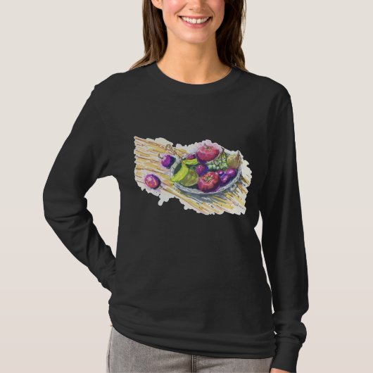 静物画 フルーツ Tシャツ (正面)