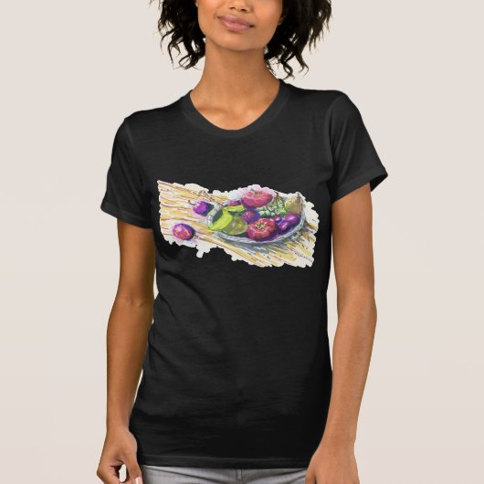 静物画 フルーツ Tシャツ (正面)