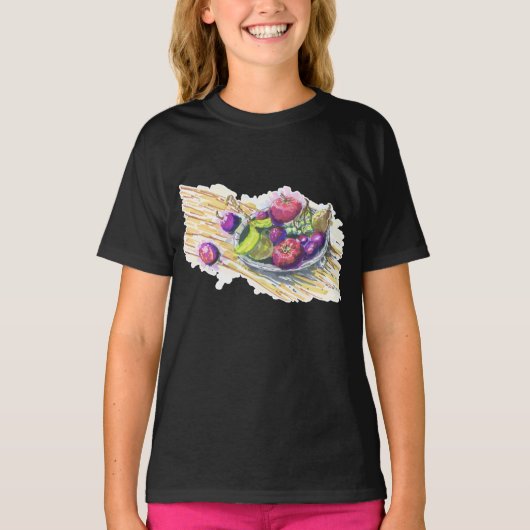 静物画 フルーツ Tシャツ (正面)