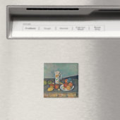 静物画 ミルクピッチャーとテーブルの上の果物 セザンヌ マグネット (インサイチュ (食洗機))