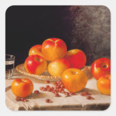 静物画、リンゴとクリ スクエアシール (正面)