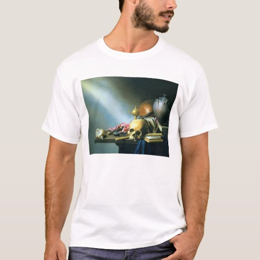 静物画: 人間Lの虚栄心のアレゴリー Tシャツ (正面)