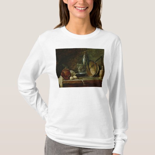 静物画: 精進日メニュー1731年 Tシャツ (正面)
