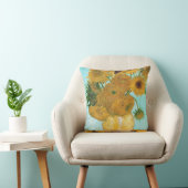 静物画- 12のヒマワリゴッホが付いているつぼ クッション (椅子)