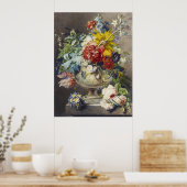 静物花瓶の花の花束ヴィンテージ ポスター (キッチン)
