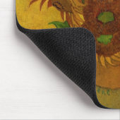 静物花瓶15本のひまわり ヴィンセント・ヴァン・ゴッホ マウスパッド (コーナー)