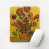 静物花瓶15本のひまわり ヴィンセント・ヴァン・ゴッホ マウスパッド (マウス)