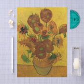 静物花瓶15本のひまわり ヴィンセント・ヴァン・ゴッホ 薄葉紙 (クラフト)