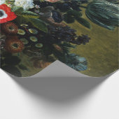 静物花絵を描付き ラッピングペーパー (角)