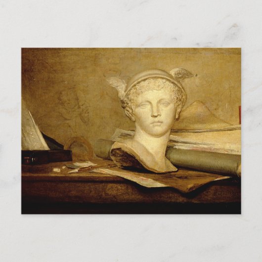 静物芸術の属性を持つ生活, 1765-66 ポストカード (正面)