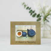 静物茶会設定写真 オーダーメイド テキスト ポストカード (スタンド正面)