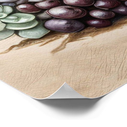 静物詩：ワイン1 ポスター (角)