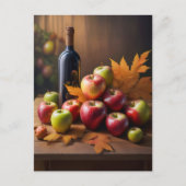 静物詩、紅葉、 ポストカード (正面)