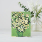 静物詩 – Pink Roses in a Vincent anゴッホ、 ポストカード (スタンド正面)