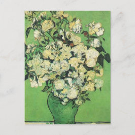 静物詩 – Pink Roses in a Vincent anゴッホ、 ポストカード