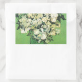 静物詩 – Pink Roses in a Vincent anゴッホ、 長方形シール (バッグ)