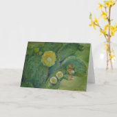 静物 – 咲くサボテン カード (黄色い花)