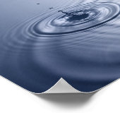 静独身のかな所に落ちる水の滴 ポスター (角)