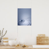 静独身のかな所に落ちる水の滴 ポスター (キッチン)