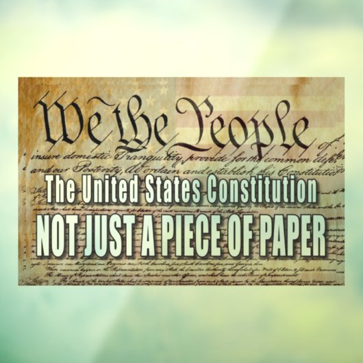 静的にしがみつくデカール米国憲法 ウィンドウサイン (シート3)