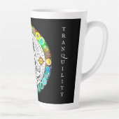 静穏と静穏の平和瞑想 カフェラテマグ (右)