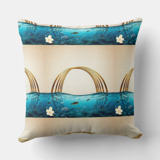 静穏な水流 クッション (裏面)