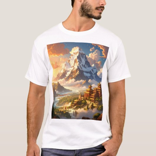 静穏の峰の寺院 Tシャツ (正面)