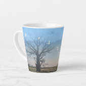 静穏、勇気、知恵 カフェラテマグ (左アングル)