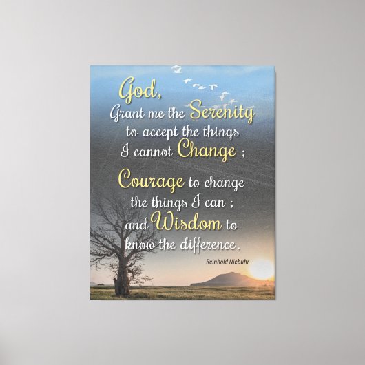 静穏、勇気、知恵 キャンバスプリント (正面)