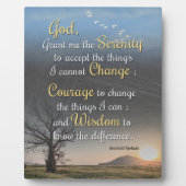 静穏、勇気、知恵 フォトプラーク (正面)