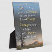 静穏、勇気、知恵 フォトプラーク (側面)