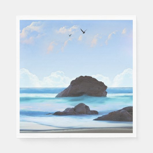 静穏、雲、静かな美しい スタンダードランチョンナプキン (正面)