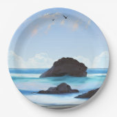 静穏、雲、静かな美しい ペーパープレート (正面)