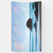 静穏、雲、静かな美しい 横断幕 (縦)