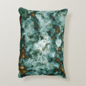 静脈との緑の大理石の質 アクセントクッション (裏面(縦))