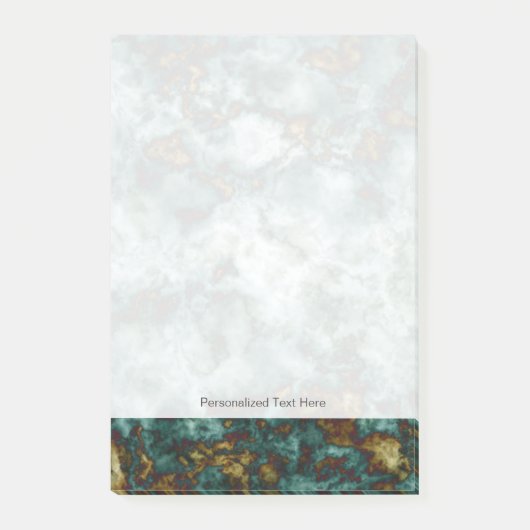 静脈との緑の大理石の質 ポストイット (正面)