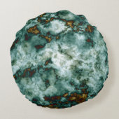 静脈との緑の大理石の質 ラウンドクッション (裏面)