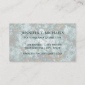 静脈との緑の大理石の質 名刺 (裏面)