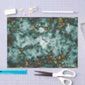 静脈との緑の大理石の質 薄葉紙 (クラフト)