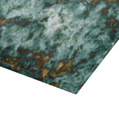 静脈のある緑の大理石のテクスチャ カッティングボード (角)