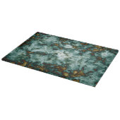 静脈のある緑の大理石のテクスチャ カッティングボード (角)